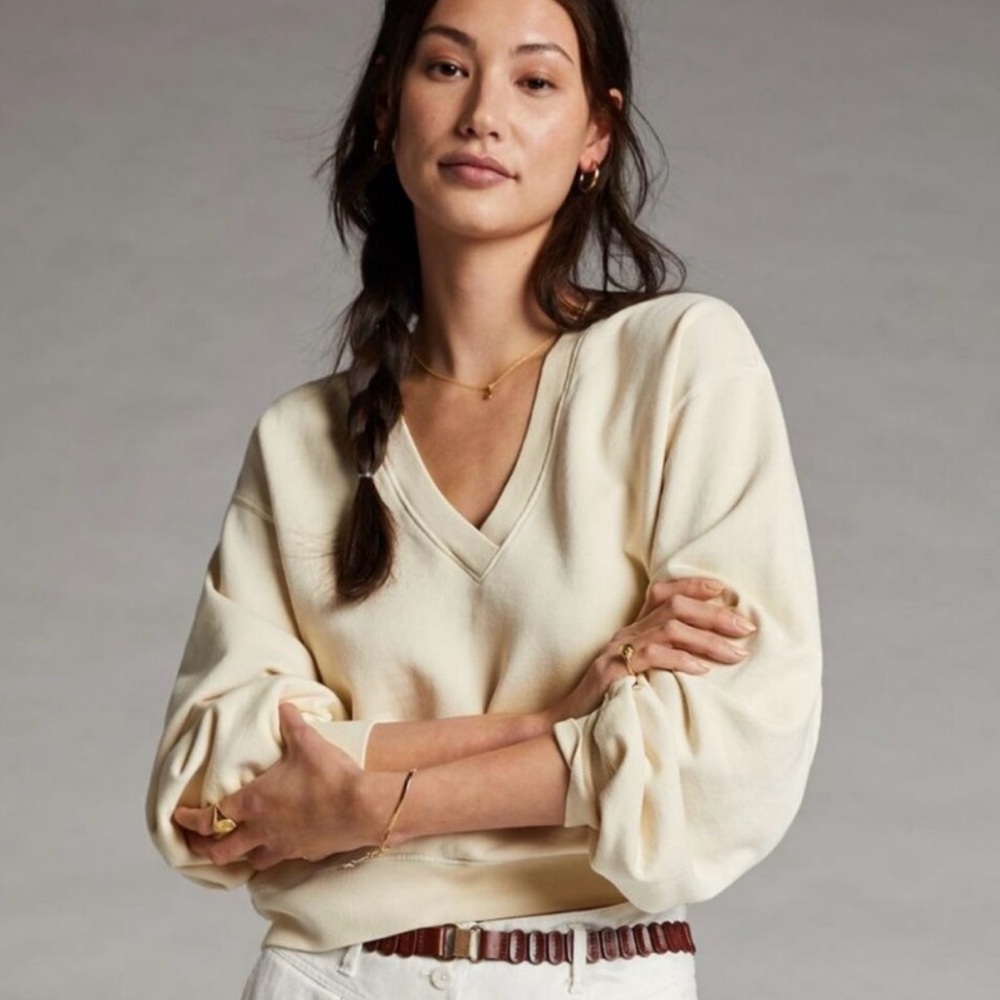 Agolde V-Neck Sweatshirt, Size Small